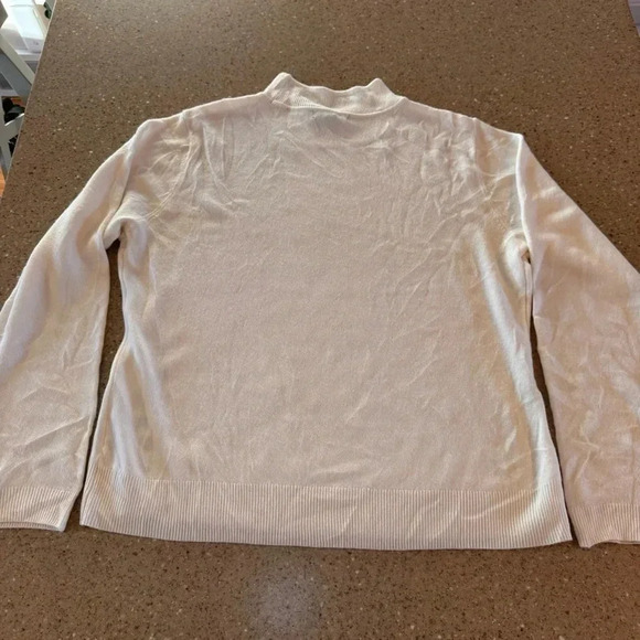 Napa Valley Mock Neck White Sweater size XL, Soft, Warm - Picture 9 of 9